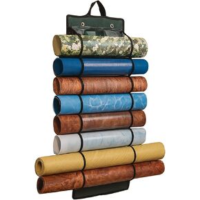BKTSUNAM Playmat Holder, Playmat Tube Storage Bag with 3 Hanging Methods for MTG TCG Card Game Mat Organizer Display Case Fits 8 Playmats with Transparent Slots(Vertical Version) in Kuwait