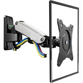 F120 17-27 inch Aluminum GS Gas Spring 360 Degree Rotation Full Motion TV Wall Mount Bracket LCD Monitor Wall Mount Screen Bracket(Black) in Kuwait