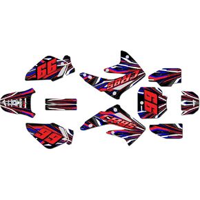 Graphics Kit for Honda CR 85 (2003-2014) PRIME Series Smoke 09 Mil - Dirt bike Custom Racing Graphics Decals Stickers Kit, no-plastics in Saudi Arabia