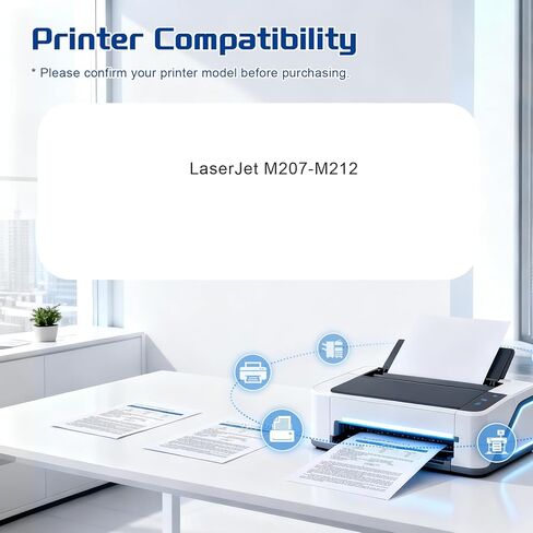 حبر M207-M212 متوافق مع خرطوشة HP M207 M212 M207M212 عالية الإنتاجية للعمل مع طابعات LaserJet M207-M212، المزيد من الصفحات، نفايات أقل، مجموعة واحدة in Saudi Arabia