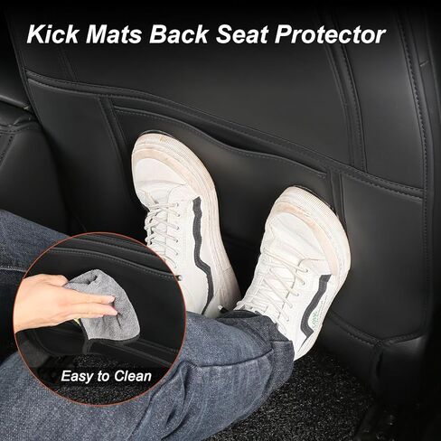 واقي المقعد الخلفي من CZCGYDY لسيارة Toyota RAV4 2019 2020 2021 2022 2023 2024 2025، واقي خلفي لمقعد السيارة من الجلد للأطفال مع جيب منظم، مقاوم للاهتراء، مقاوم للماء، مضاد للخدش، عبوتان in Kuwait