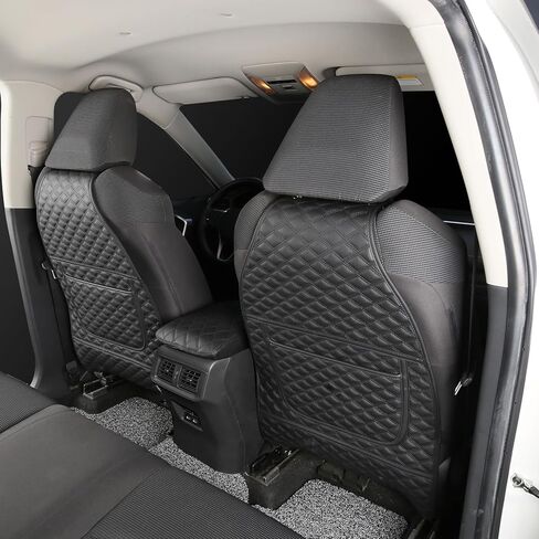 واقي المقعد الخلفي من CZCGYDY لسيارة Toyota RAV4 2019 2020 2021 2022 2023 2024 2025، واقي خلفي لمقعد السيارة من الجلد للأطفال مع جيب منظم، مقاوم للاهتراء، مقاوم للماء، مضاد للخدش، عبوتان in Kuwait