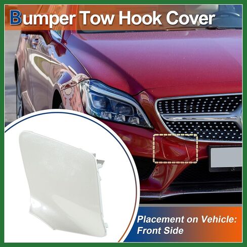 Motoforti Front Car Bumper Tow Hook Cover Tow Cover Cap Diamond White Fit for Mercedes-Benz CLS W218 CLS550 2015-2018 No.A2188850626 - Pack of 1 Long-lasting in Saudi Arabia
