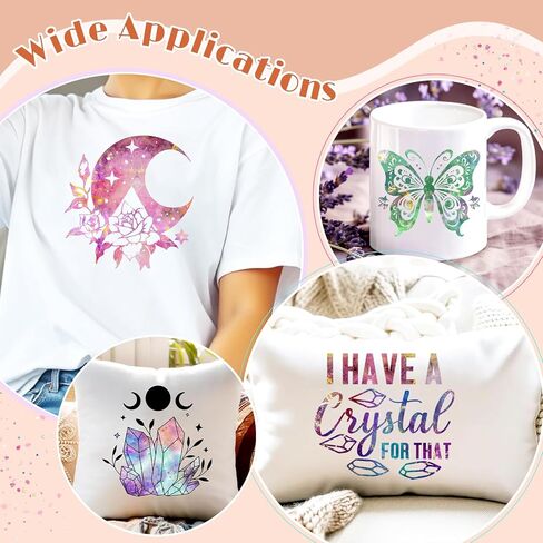 HTVSTD Opal Glitter Watercolor Sublimation Ink Transfer Sheets-12pcs 12x10 Inches Sublimation Paper for Tumblers T-Shirts Mugs DIY Sublimation Transfer Sheets in Saudi Arabia