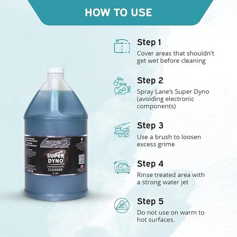 LANE'S Super Dyno Engine Cleaner, Cleaner Spray, Engine Cleaner, Parts Cleaner & Grease Cleaner - 1 Gallon in Saudi Arabia
