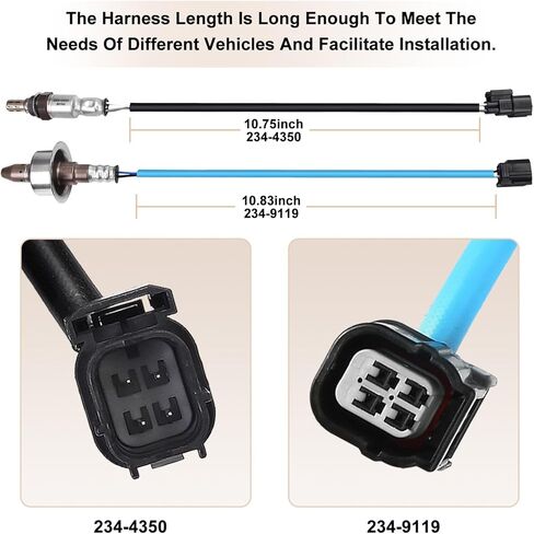 Oxygen O2 Sensor Upstream Downstream Fits for Honda Civic 2012-2015 1.8L L4, for Acura ILX 2013 2014 2.0L L4 - O2 Sensors Replace 234-9119 234-4350 Set of 2 in Saudi Arabia