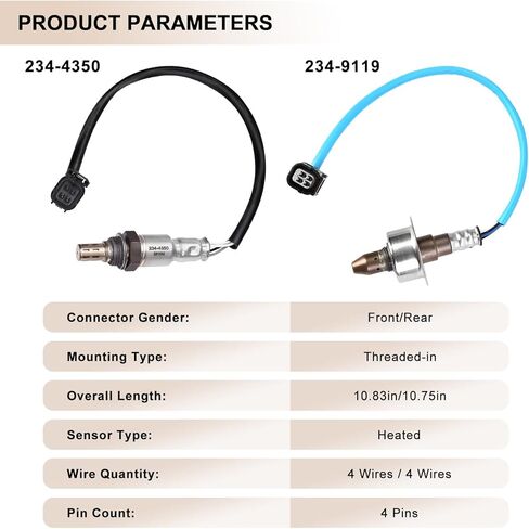 Oxygen O2 Sensor Upstream Downstream Fits for Honda Civic 2012-2015 1.8L L4, for Acura ILX 2013 2014 2.0L L4 - O2 Sensors Replace 234-9119 234-4350 Set of 2 in Saudi Arabia
