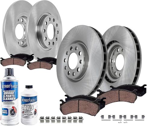 Detroit Axle - Brake Kit for 2015-2017 Chrysler 200, Disc Brake Rotors Ceramic Brakes Pads Replacement : 12.99" inch Front and 10.95" inch Rear Rotor Size in Saudi Arabia
