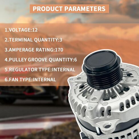 84143540 170A 12V مولد كهربائي مناسب لـ 2014-2018 Chevy Silverado 1500، 2014-2018 GMC Sierra 1500، 2015-2020 سوبربان تاهو، 2015-2020 يوكون، 2015-2020 كاديلاك إسكاليد 1042106870 22949467 in Kuwait