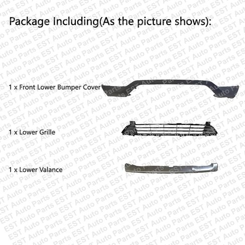 3 Pcs Front Lower Bumper Set Fits for 2019-2024 Ford Edge SE SEL Plus Titanium Replaces KT4Z-15266-BB, KT4Z-15266-VA in Saudi Arabia