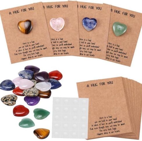 8 Sets Pocket Hug Token Gift Bulk Hug Cards with Heart Shape Keepsake Exchange Relationship Cards for Colleagues Family Distance Social Celebration of Life Gift in Saudi Arabia