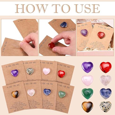 8 Sets Pocket Hug Token Gift Bulk Hug Cards with Heart Shape Keepsake Exchange Relationship Cards for Colleagues Family Distance Social Celebration of Life Gift in Saudi Arabia