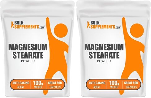 BulkSupplements.com Magnesium Stearate Powder - Anti-Caking, Flowing Agent, & Filler - Magnesium Stearate Food Grade, Servings May Vary - 100g (3.5 oz) (Pack of 1) in Kuwait