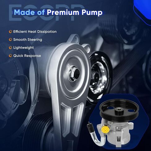 ECCPP Power Steering Pump fit for Suzuki Sidekick 1989 1990 1991 1992 1993 1994 1995 1.3L 1325CC 81Cu. In. l4 GAS SOHC Naturally AspiratedReplace #21-5896 in Saudi Arabia
