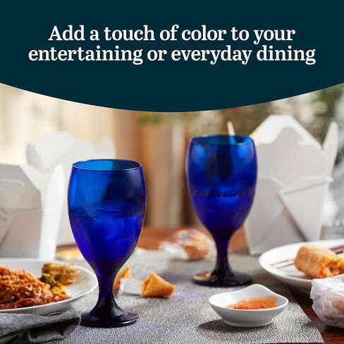 أكواب مياه جذعية مسلية من ليبي، مجموعة أكواب مياه شفافة متعددة الأغراض مكونة من 6 قطع، آمنة للاستخدام في غسالة الأطباق بسعة 16 أونصة للحفلات in Kuwait