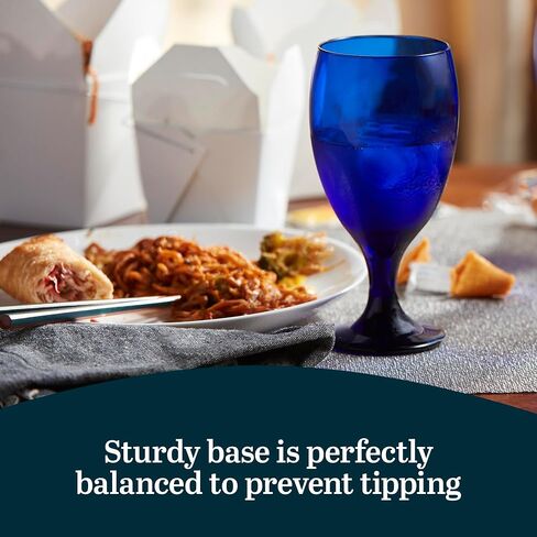 أكواب مياه جذعية مسلية من ليبي، مجموعة أكواب مياه شفافة متعددة الأغراض مكونة من 6 قطع، آمنة للاستخدام في غسالة الأطباق بسعة 16 أونصة للحفلات in Kuwait