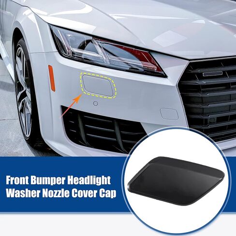 ACROPIX Front Left Right Side Bumper Headlight Washer Nozzle Cover Cap Fit for Volvo S60 - Pack of 2 Black in Saudi Arabia