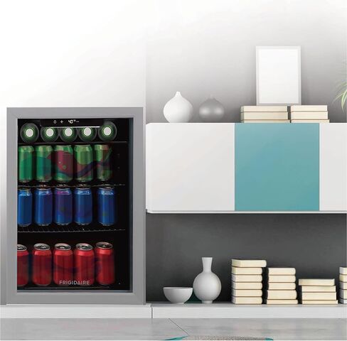 ثلاجة مشروبات فريجيدير EFMIS2415، باب زجاجي، ثلاجة صغيرة مدمجة مع تحكم رقمي في درجة الحرارة، تناسب 115 علبة أو 34 زجاجة، سعة 96 لترًا - 19.1 بوصة عمقًا × 17.5 بوصة عرضًا × 31.2 بوصة ارتفاعًا، ستانلس ستيل in Saudi Arabia