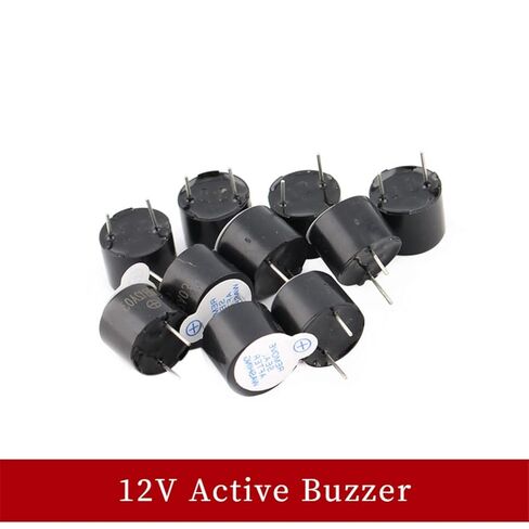 10/20pcs 12V Active Buzzer 12mm*9.5mm Magnetic Long Continous Beep Tone Alarm Ringer Mini Active Piezo Buzzers Kit(10pcs) in Saudi Arabia
