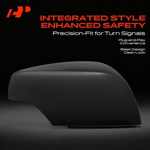 A-Premium Passenger Side Rearview Mirror Cover Cap - Compatible with Subaru Forester 2014-2018, Impreza 2012-2014, XV Crosstrek 2013-2014 - Smooth Black, with Turn Signal Hole in Kuwait