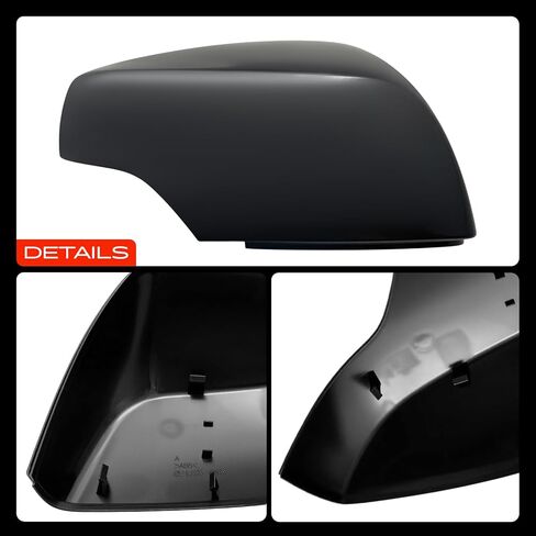 A-Premium Passenger Side Rearview Mirror Cover Cap - Compatible with Subaru Forester 2014-2018, Impreza 2012-2014, XV Crosstrek 2013-2014 - Smooth Black, with Turn Signal Hole in Kuwait