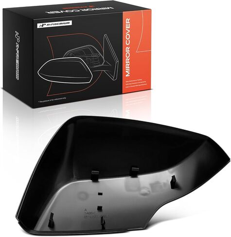 A-Premium Passenger Side Rearview Mirror Cover Cap - Compatible with Subaru Forester 2014-2018, Impreza 2012-2014, XV Crosstrek 2013-2014 - Smooth Black, with Turn Signal Hole in Kuwait