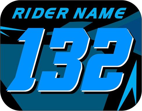 Number Plate Decal Stickers, Multiple Designs with Custom Name, Number, Size & Colors, Set of 3 in Saudi Arabia