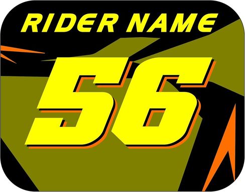 Number Plate Decal Stickers, Multiple Designs with Custom Name, Number, Size & Colors, Set of 3 in Saudi Arabia