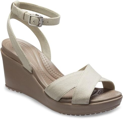 صندل نسائي من Crocs Leigh II بحزام متقاطع للكاحل، أسود، رقمي_4 in Saudi Arabia
