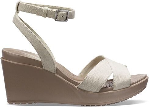 صندل نسائي من Crocs Leigh II بحزام متقاطع للكاحل، أسود، رقمي_4 in Saudi Arabia