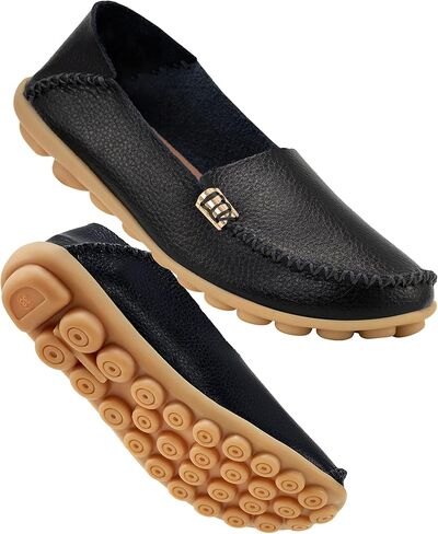 DUOYANGJIASHA Women's Comfortable Loafers Casual Round Toe Moccasins Wild Driving Flats Soft Walking Shoes Women Slip On in Saudi Arabia