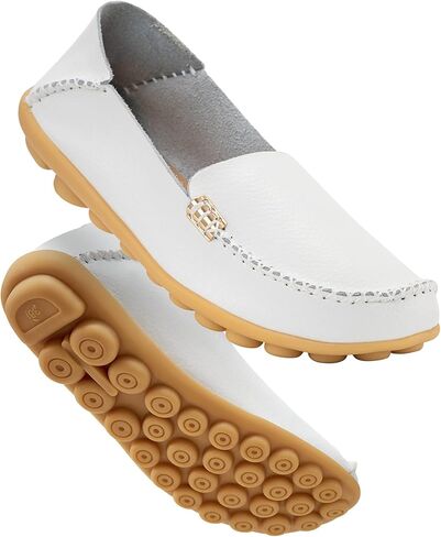 DUOYANGJIASHA Women's Comfortable Loafers Casual Round Toe Moccasins Wild Driving Flats Soft Walking Shoes Women Slip On in Saudi Arabia