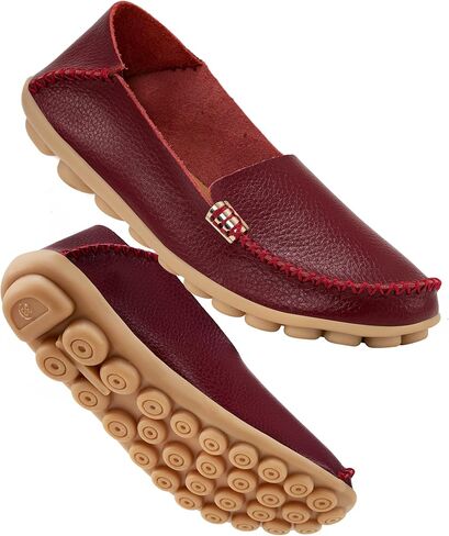 DUOYANGJIASHA Women's Comfortable Loafers Casual Round Toe Moccasins Wild Driving Flats Soft Walking Shoes Women Slip On in Saudi Arabia