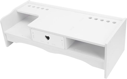 Style Computer Monitor Stand Heightening Rack with Storage Drawer Office Desktop Organizer for Comfortable Screen Viewing and Small Tool Storage in Saudi Arabia