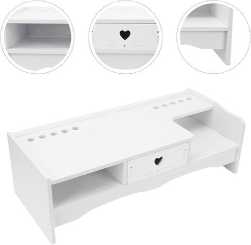 Style Computer Monitor Stand Heightening Rack with Storage Drawer Office Desktop Organizer for Comfortable Screen Viewing and Small Tool Storage in Saudi Arabia