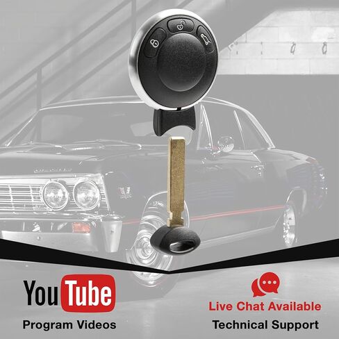 USARemote Key Fob استبدال بدون مفتاح دخول عن بعد لـ 2006 2007 2008 2009 2010 2011 2012 2013 2014 BMW Mini Cooper 3-Button Smart Key (IYZKEYR5602، 3456368-02) in Kuwait