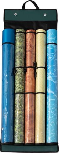 BKTSUNAM Playmat Holder, Playmat Tube Storage Bag with 3 Hanging Methods for MTG TCG Card Game Mat Organizer Display Case Fits 8 Playmats with Transparent Slots(Vertical Version) in Saudi Arabia