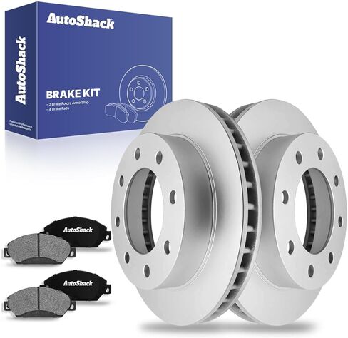 AutoShack 12.8" (325 mm) Front Vented Brake Rotors + Premium Ceramic Brake Pads Replacement for 2005-2007 Chevrolet Silverado 1500 2007 Chevrolet Silverado 1500 Classic 6-PC Brake Kit in Saudi Arabia