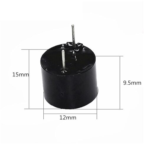 10PCS 3v 5v 12v Active Buzzer 12095 12065 Magnetic Long Continous Beep Tone 12 * 9.5mm 12 * 6.5mm(12095 3V) in Saudi Arabia