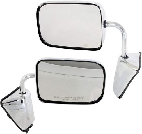 Kool Vue Driver & Passenger Side Mirrors Manual Adjust for Dodge W250 D250 D150 D350 W350 W150 Ramcharger 1988-1993, Chrome Car Mirror Vanity in Saudi Arabia