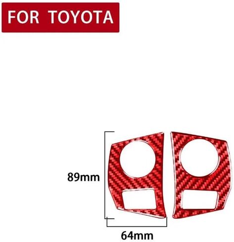 Carbon Fiber Car Interior Accessories Steering Wheel Button Sticker Cover Trim for Toyota Corolla 2014-2018 (red) in Saudi Arabia