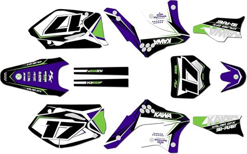 Graphics Kit for Kawasaki KX450F (2006-2008) Stellar Series Teal 9 Mil-Dirt Pit Bike Motorcycle Stickers,Dirtbike Racing Decal Automotive Motocross Accessories no Plastics in Saudi Arabia