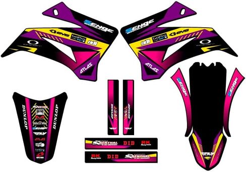 2008-2025 TTR 125 SURGE Black Senge Graphics Base Kit متوافق مع Yamaha in Kuwait