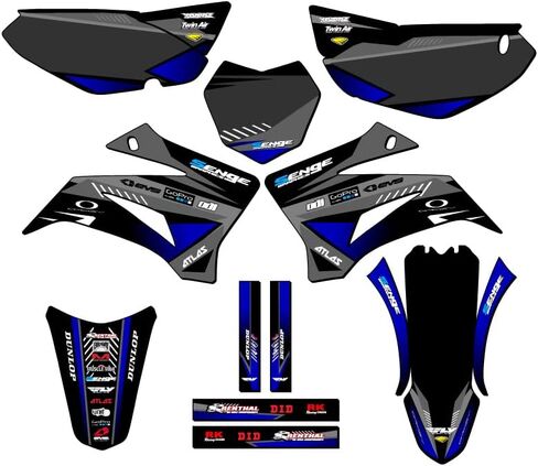 2008-2025 TTR 125 SURGE Black Senge Graphics Base Kit متوافق مع Yamaha in Kuwait