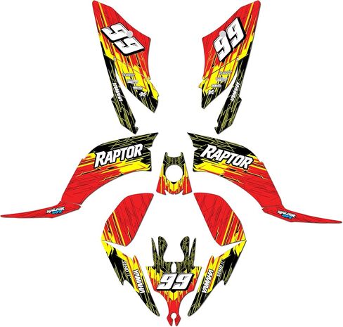 Graphics Kit for Yamaha Rap-Tor 250 (All Years) Fracture Series Blue 16 Mil-ATV UTV Dirt Bike Stickers,Quad Dirtbike Racing Decal Automotive Motocross Accessories no Plastics in Saudi Arabia