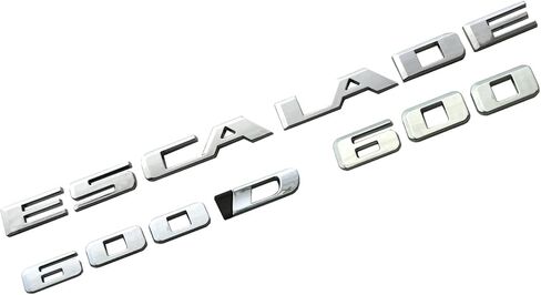 3Pcs Escalade 600 600D Rear Liftgate Emblem 3D Badge Letter 84787581 23440294 84740919 Compatible with fits Escalade (Black) in Saudi Arabia