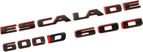 3Pcs Escalade 600 600D Rear Liftgate Emblem 3D Badge Letter 84787581 23440294 84740919 Compatible with fits Escalade (Black) in Saudi Arabia