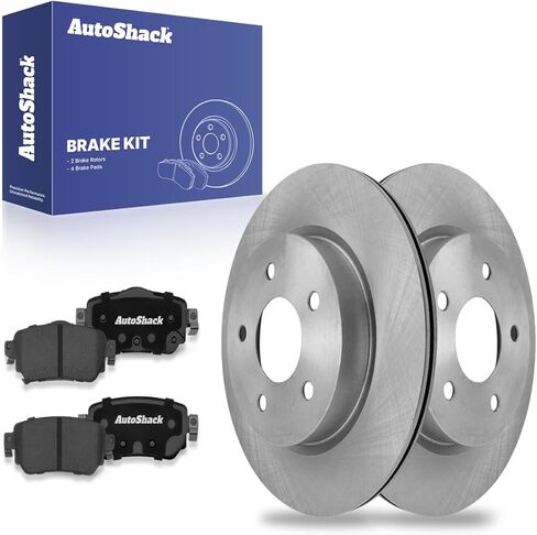 AutoShack 11.5 بوصة (292 مم) دوارات فرامل خلفية بفتحات تهوية + استبدال وسادات فرامل سيراميك ممتازة لـ 2018-2020 Nissan Rogue 2019-2022 Nissan Rogue Sport 6-PC طقم فرامل in Saudi Arabia