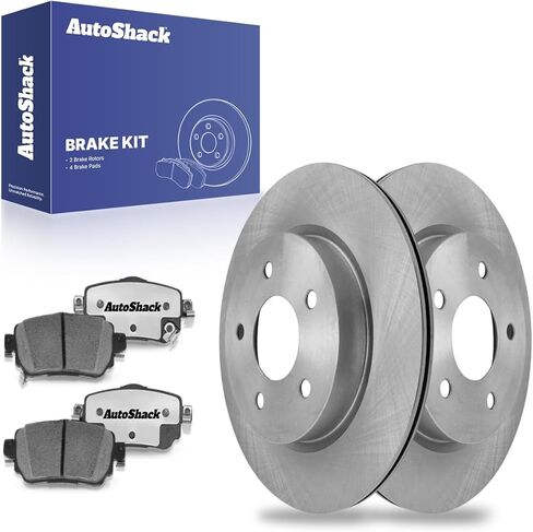 AutoShack 11.5 بوصة (292 مم) دوارات فرامل خلفية بفتحات تهوية + استبدال وسادات فرامل سيراميك ممتازة لـ 2018-2020 Nissan Rogue 2019-2022 Nissan Rogue Sport 6-PC طقم فرامل in Saudi Arabia