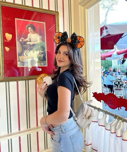 WOVOWOVO Mouse Ears Bow Headbands for Women Girls, Bee and Honey Sequin Ears Headband Glitter Party Princess Decoration Cosplay Costume Hairbands Accessories in Kuwait